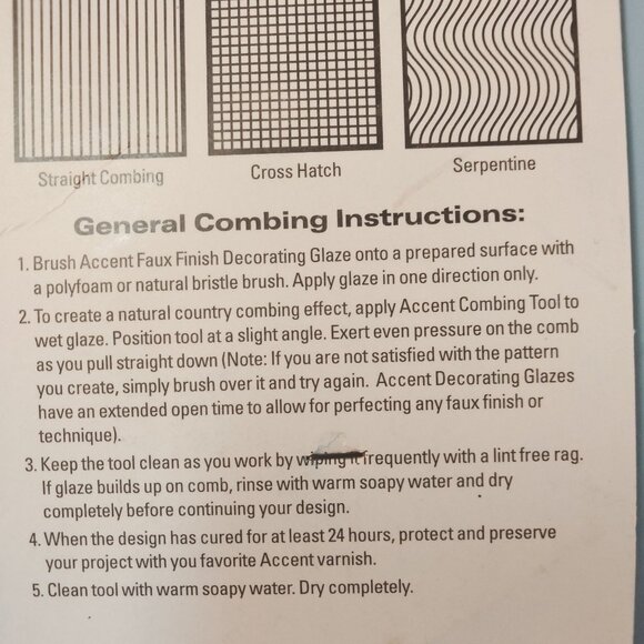 Paint Combing Tool Straight Combing Crosshatch Serpentine Painting Patterns 5033 - Picture 7 of 9